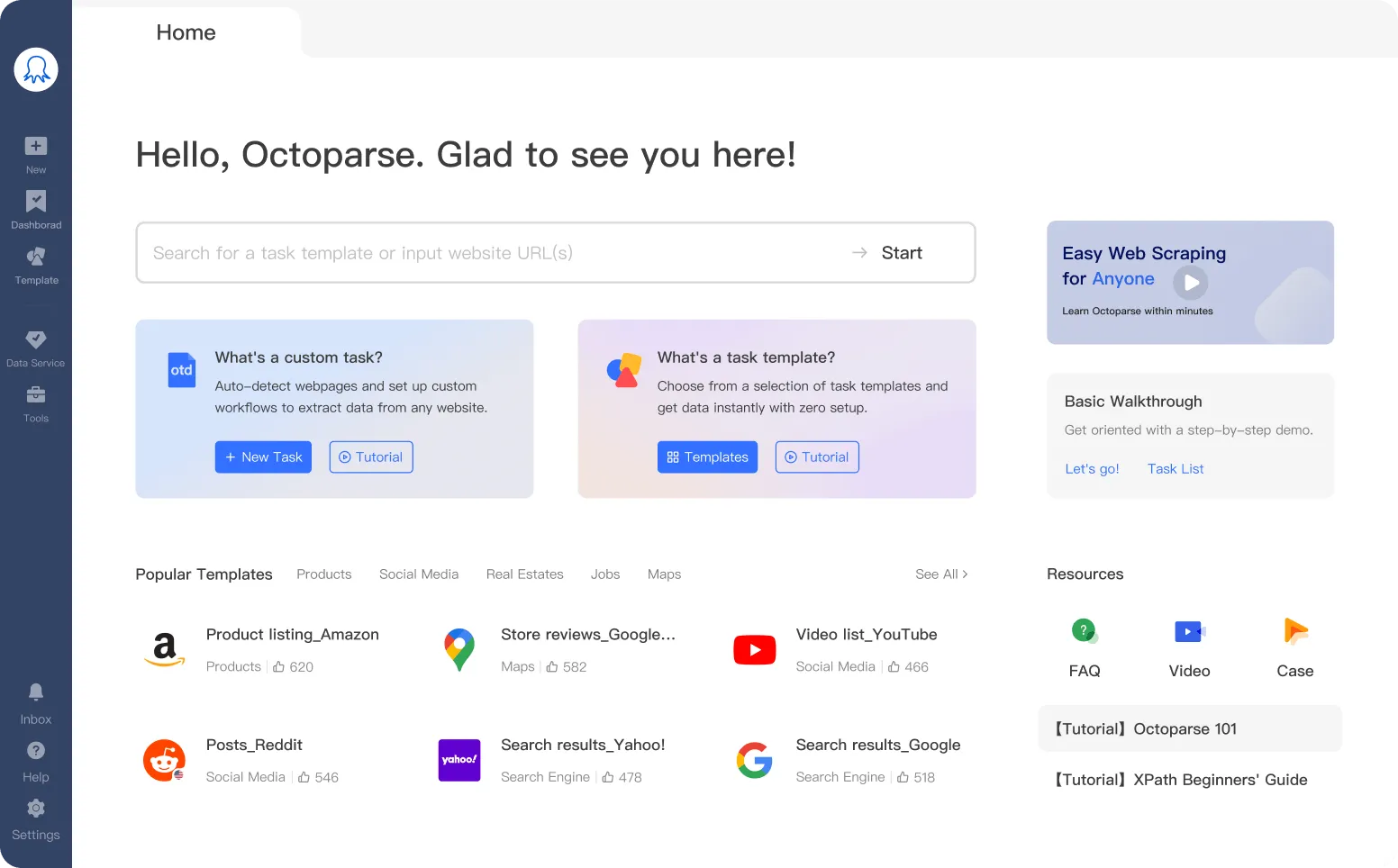 Octoparse – 強大、靈活的網頁抓取解決方案